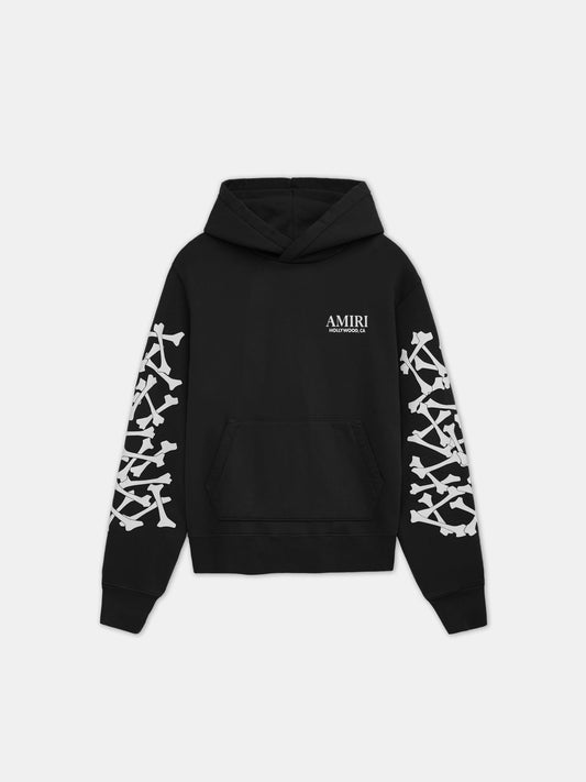 Bones Stacked Hoodie - Black | Amiri Budget Friendly