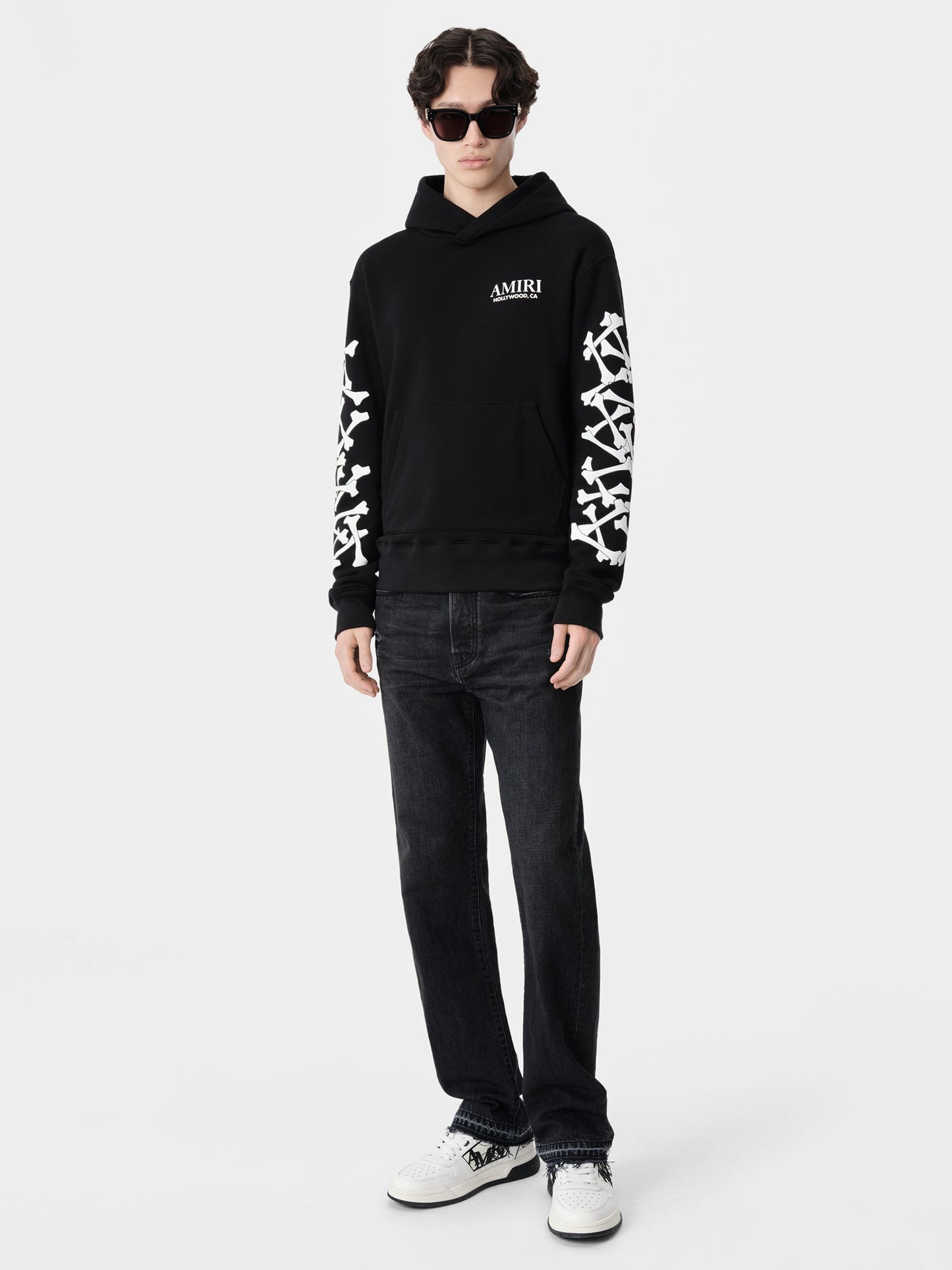 Bones Stacked Hoodie - Black | Amiri Budget Friendly