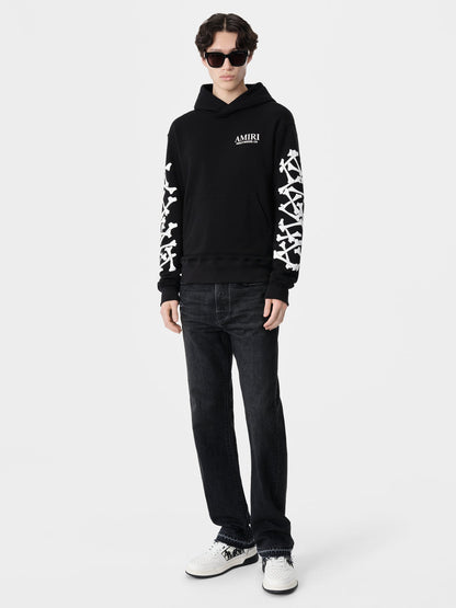 Bones Stacked Hoodie - Black | Amiri Budget Friendly