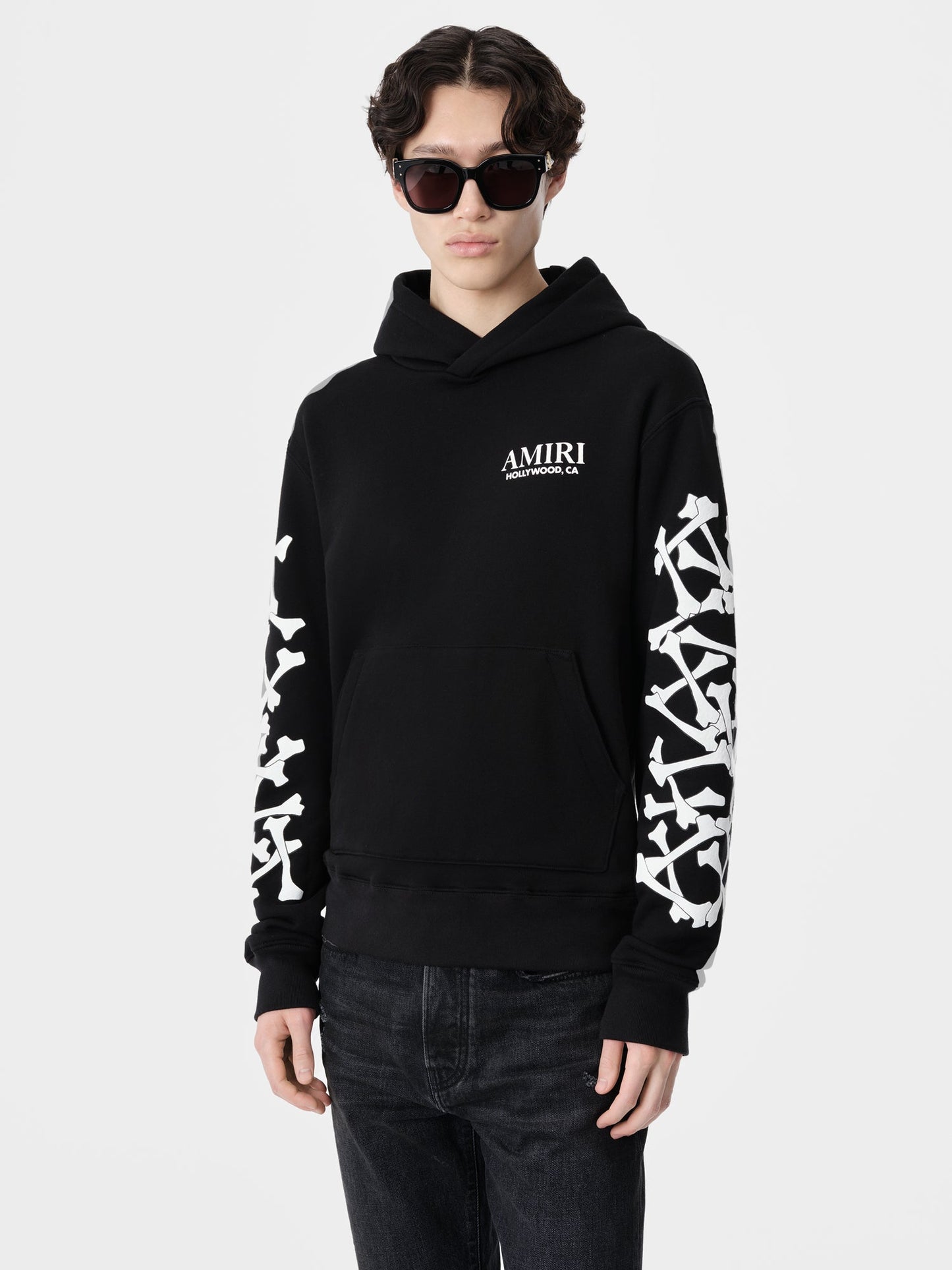 Bones Stacked Hoodie - Black | Amiri Budget Friendly