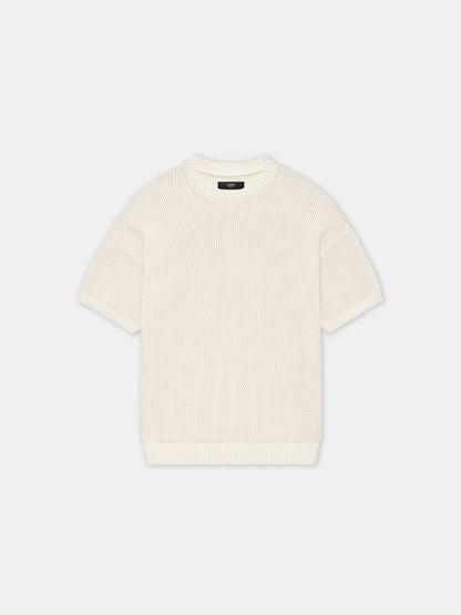 Amiri Crochet Mesh Tshirt - Ivory | Amiri Special Offer