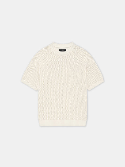 Amiri Crochet Mesh Tshirt - Ivory | Amiri Special Offer