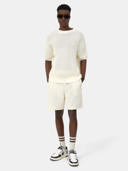 Amiri Crochet Mesh Tshirt - Ivory | Amiri Special Offer