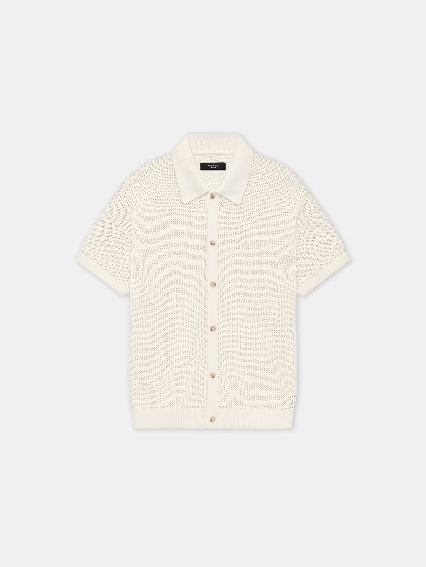 Amiri Crochet Mesh Shirt - Ivory | Amiri Featured