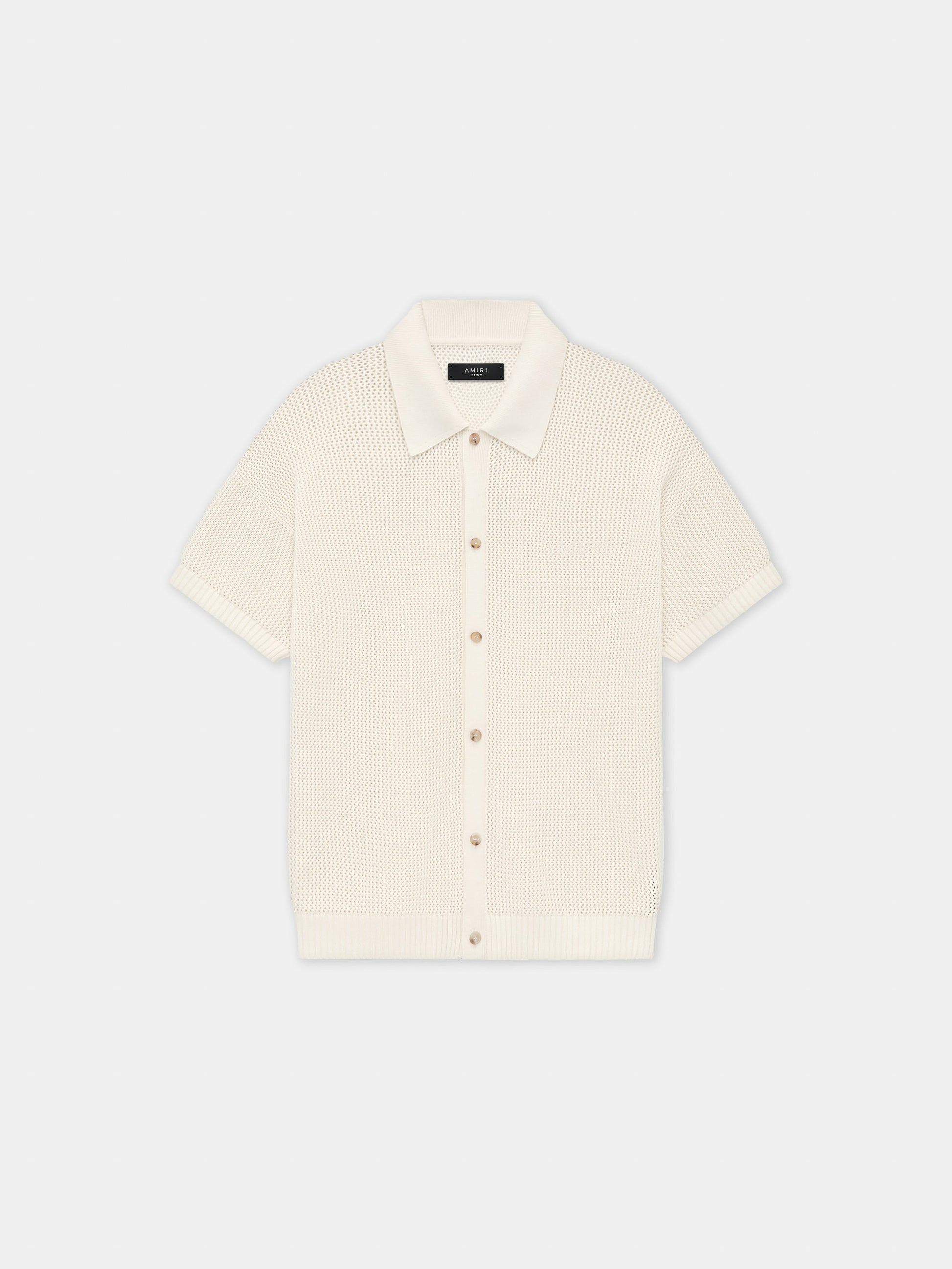 Amiri Crochet Mesh Shirt - Ivory | Amiri Featured