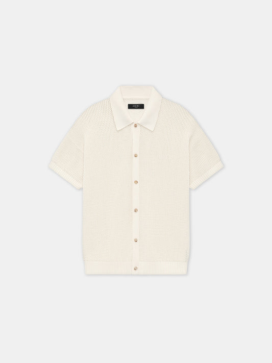 Amiri Crochet Mesh Shirt - Ivory | Amiri Featured