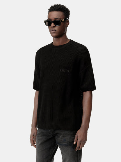 Amiri Crochet Mesh Tshirt - Black | Amiri Popular Choice