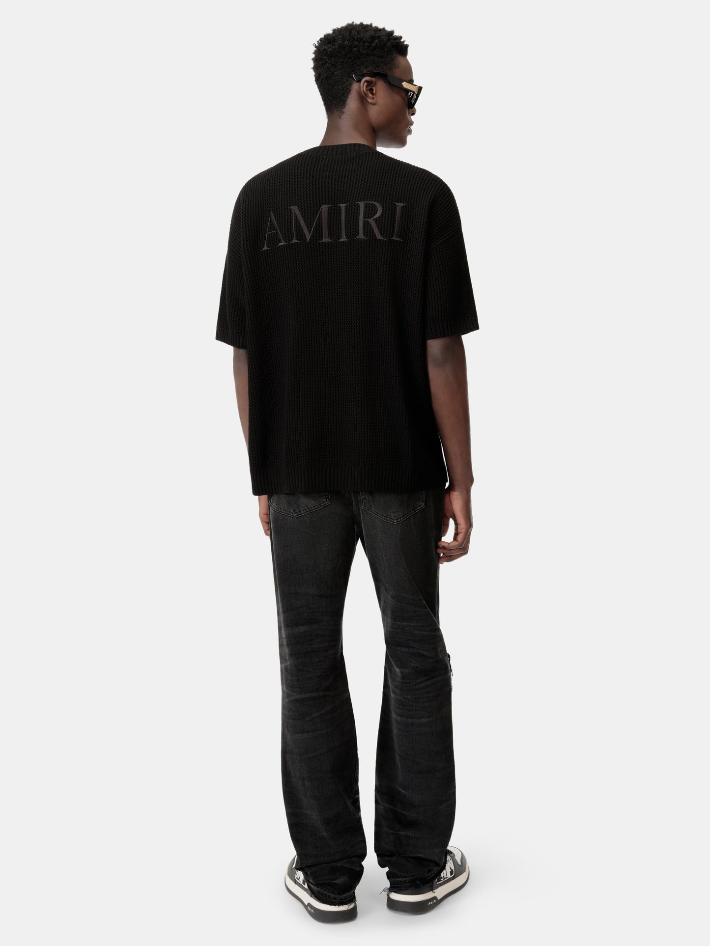 Amiri Crochet Mesh Tshirt - Black | Amiri Popular Choice