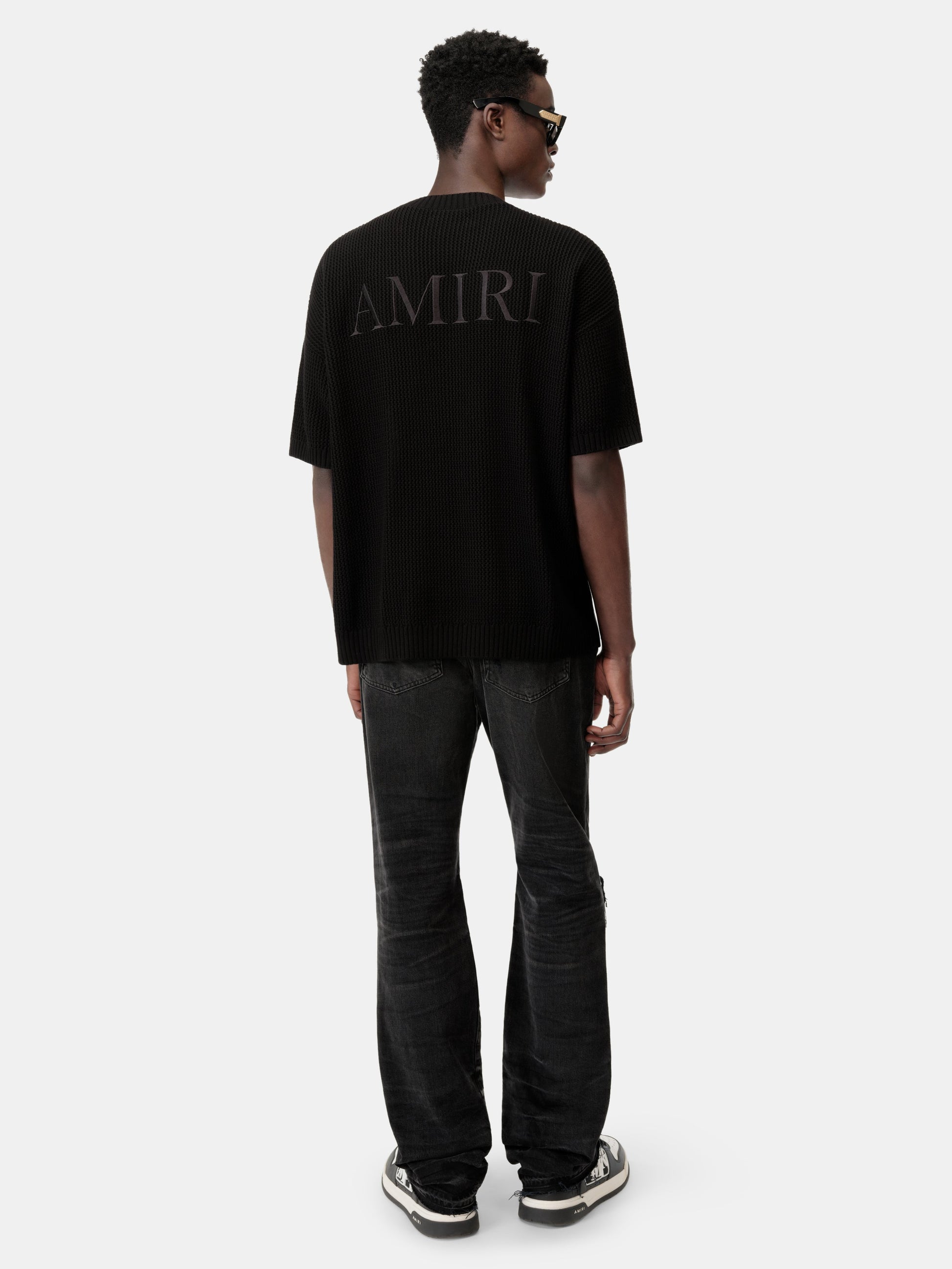 Amiri Crochet Mesh Tshirt - Black | Amiri Popular Choice