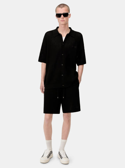Amiri Crochet Mesh Shirt - Black | Amiri Sale