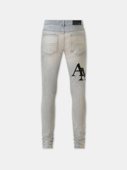 Staggered Logo Skinny Jean - Antique Indigo | Amiri Budget Friendly