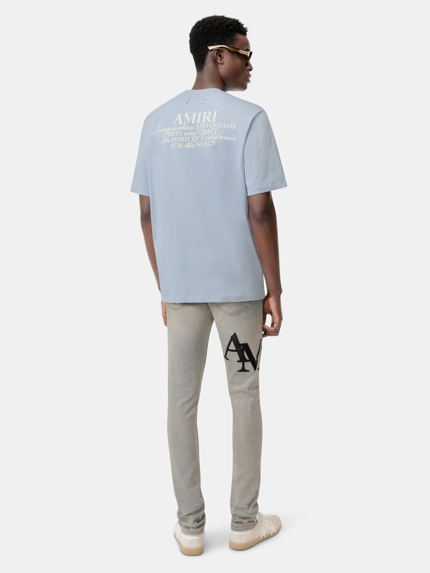 Staggered Logo Skinny Jean - Antique Indigo | Amiri Budget Friendly
