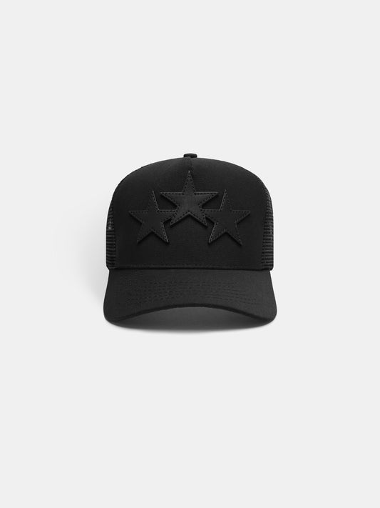 3 Star Trucker Hat - Black Black | Amiri Online
