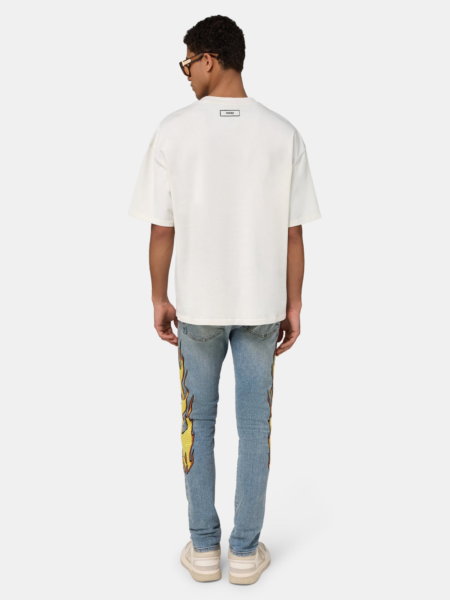 Flames Emb Skinny Jean - Ash Indigo | Amiri Great Deal