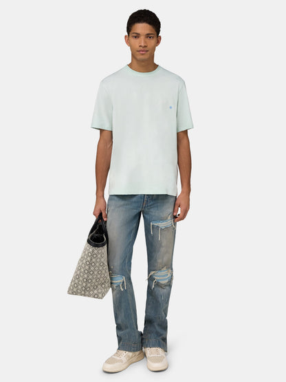 Amiri Quality Goods Label Tee - Powder Teal | Amiri Budget Friendly