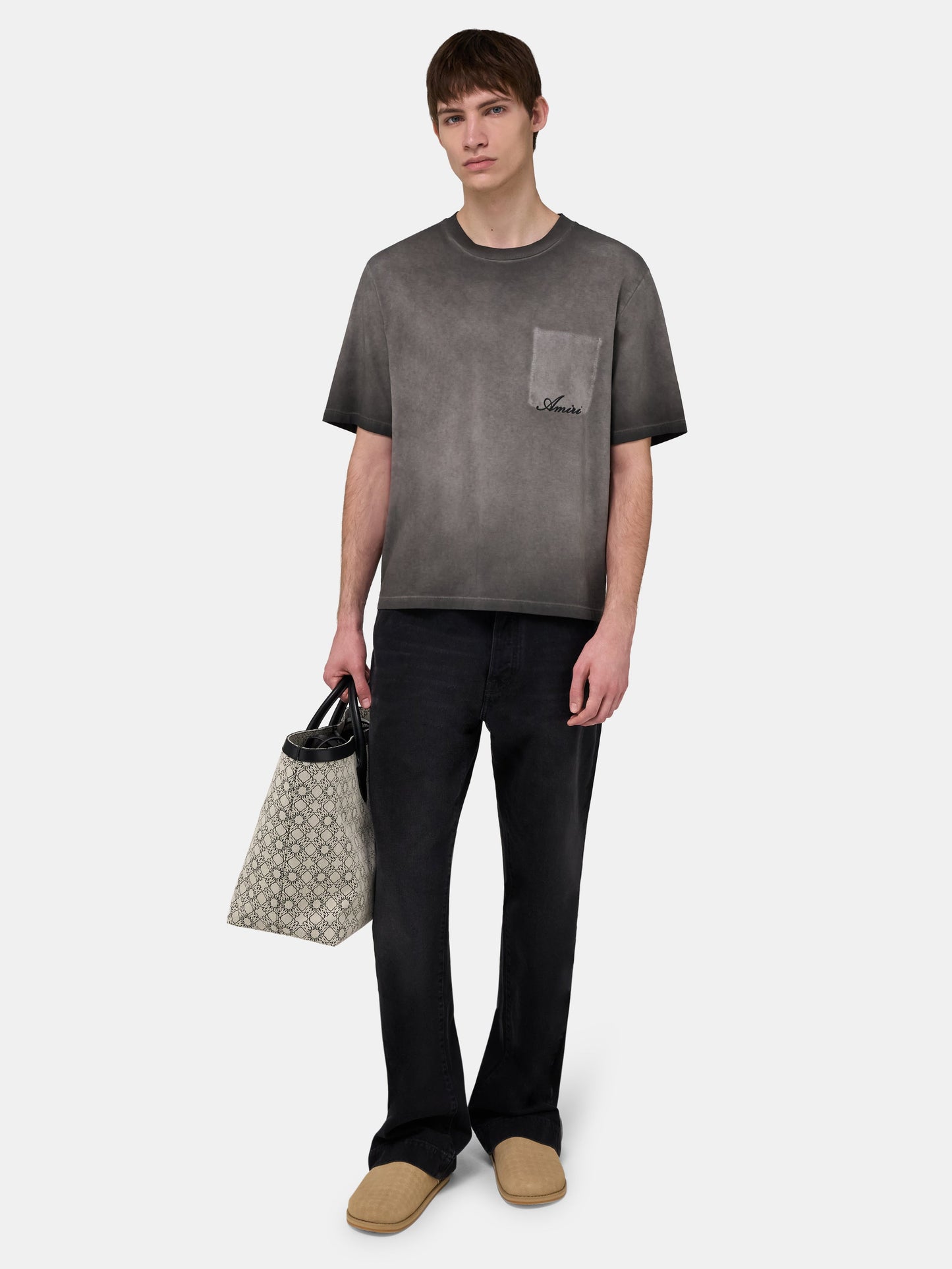 Faded Pocket Box Tee - Black | Amiri Great Deal