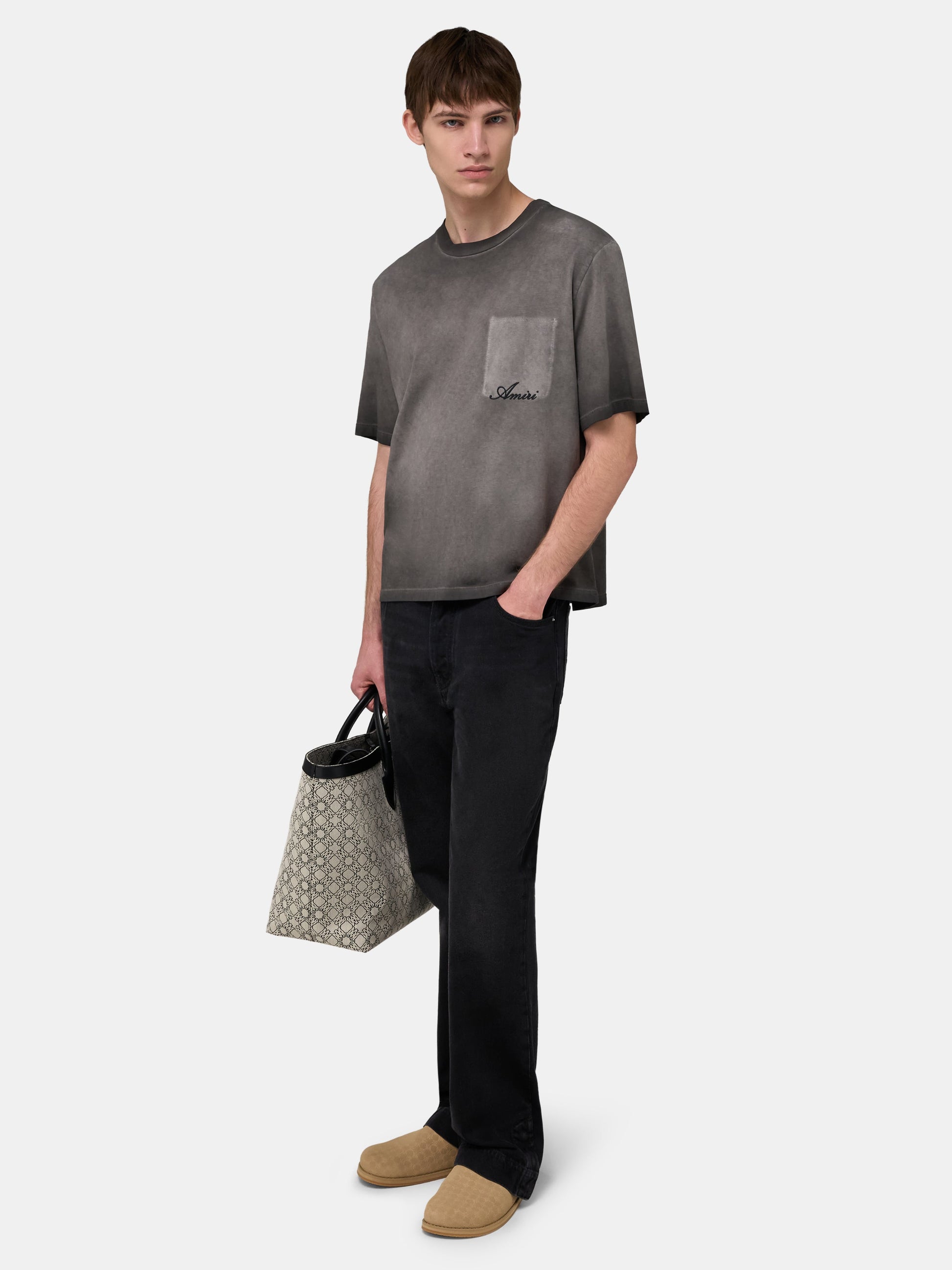 Faded Pocket Box Tee - Black | Amiri Great Deal