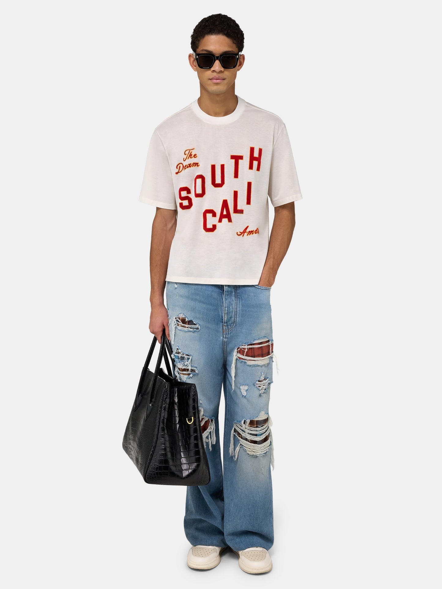 South Cali Box Tee - Ivory | Amiri Special Offer
