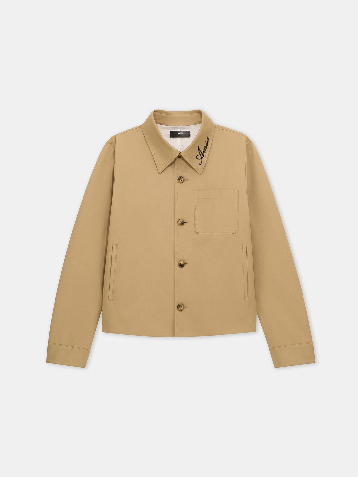 Script Collar Shirt Jacket - Earth | Amiri Value