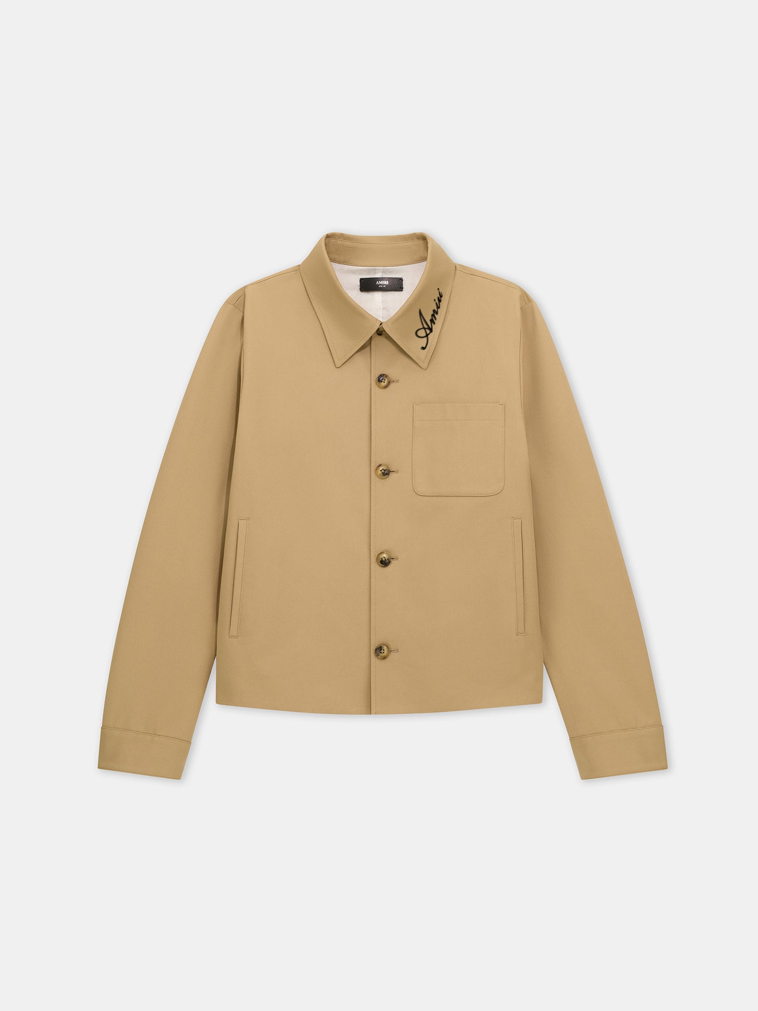 Script Collar Shirt Jacket - Earth | Amiri Value