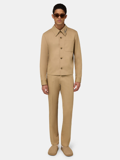 Script Collar Shirt Jacket - Earth | Amiri Value