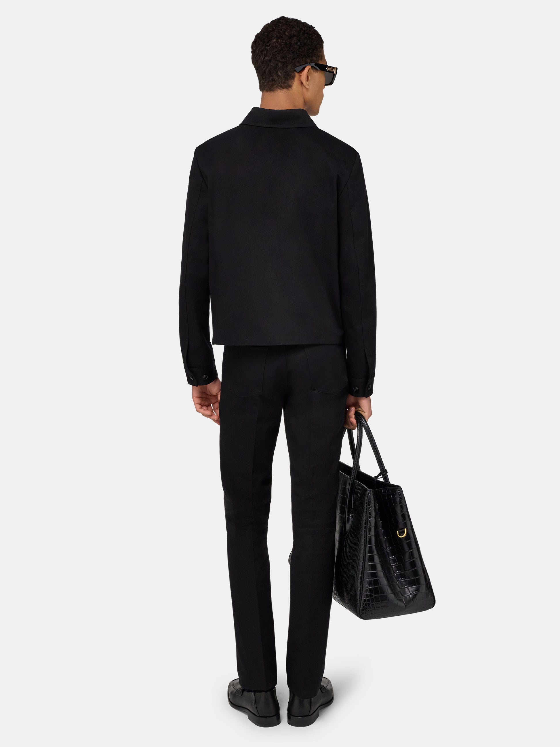 Script Collar Shirt Jacket - Black | Amiri Affordable