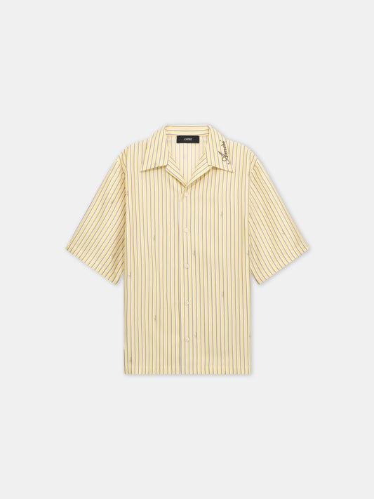 Amiri Script Bowling Shirt - Sherbet Yellow | Amiri Budget Friendly