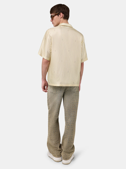 Amiri Script Bowling Shirt - Sherbet Yellow | Amiri Budget Friendly