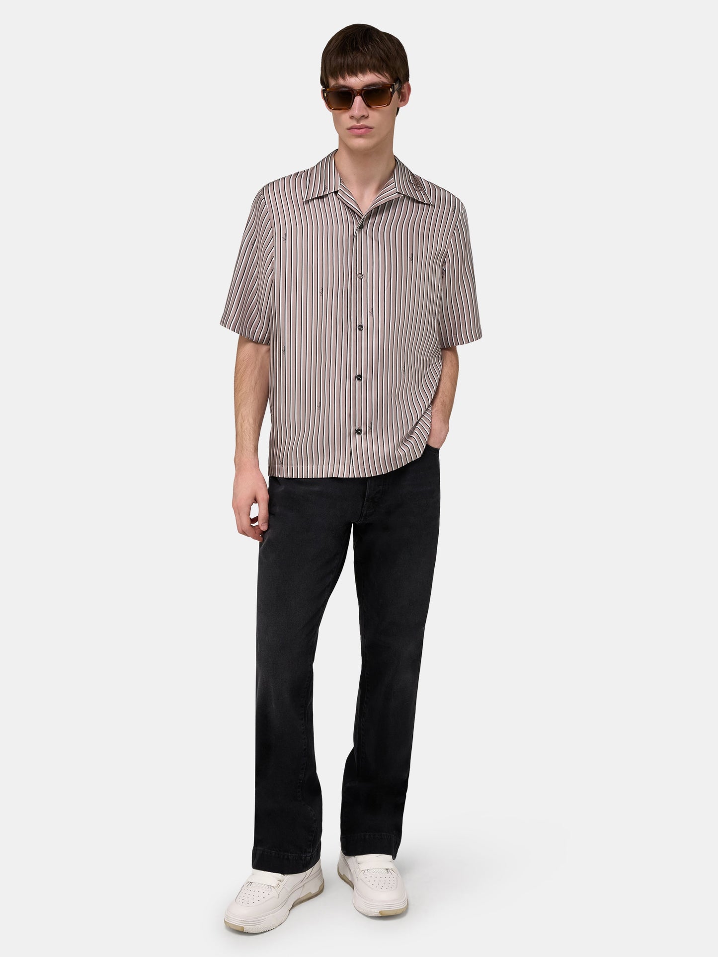 Amiri Script Bowling Shirt - Mocha | Amiri Great Deal