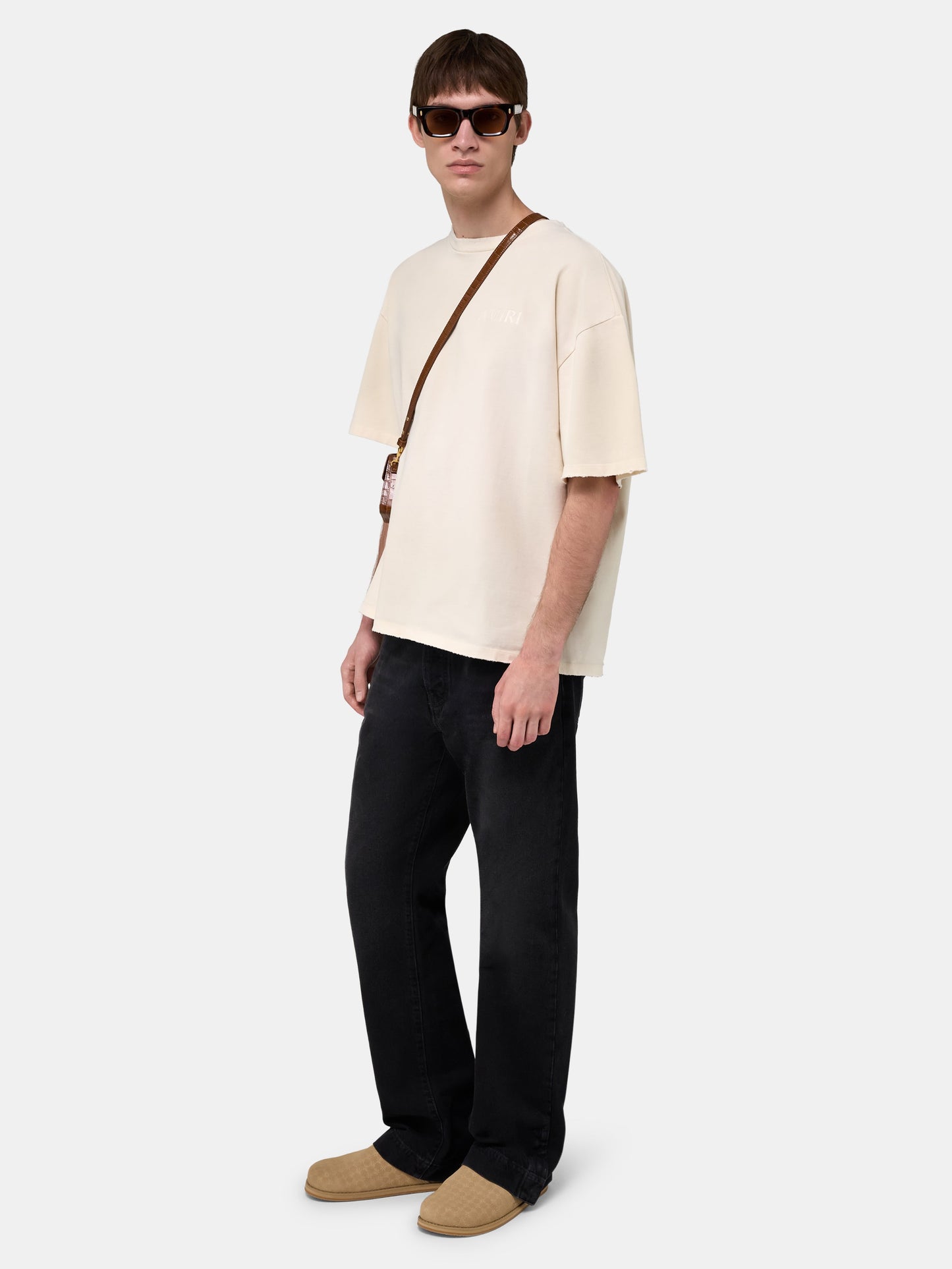 Bandana Patch Oversized Tee - Ivory | Amiri Online