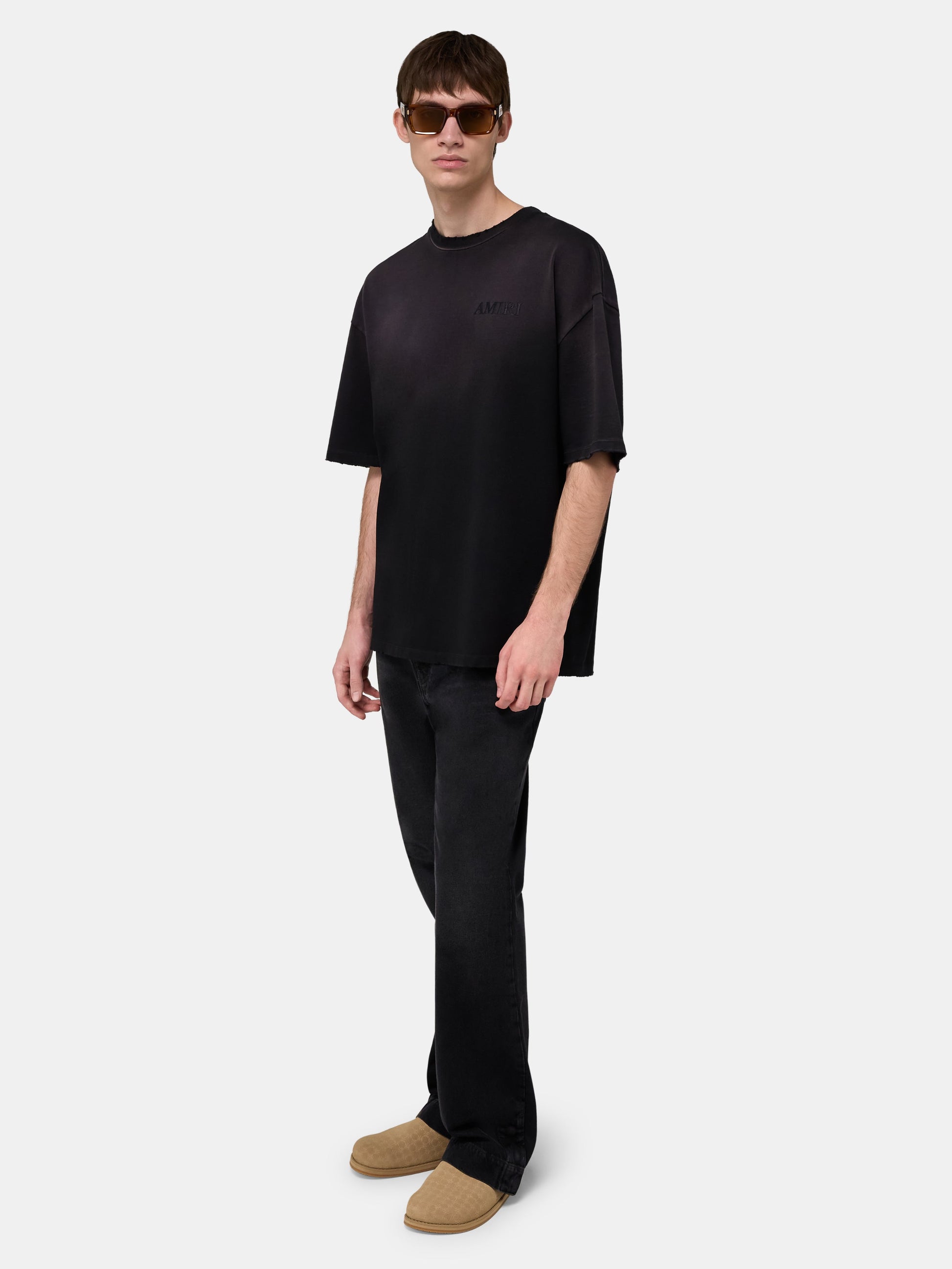 Bandana Patch Oversized Tee - Black | Amiri Value