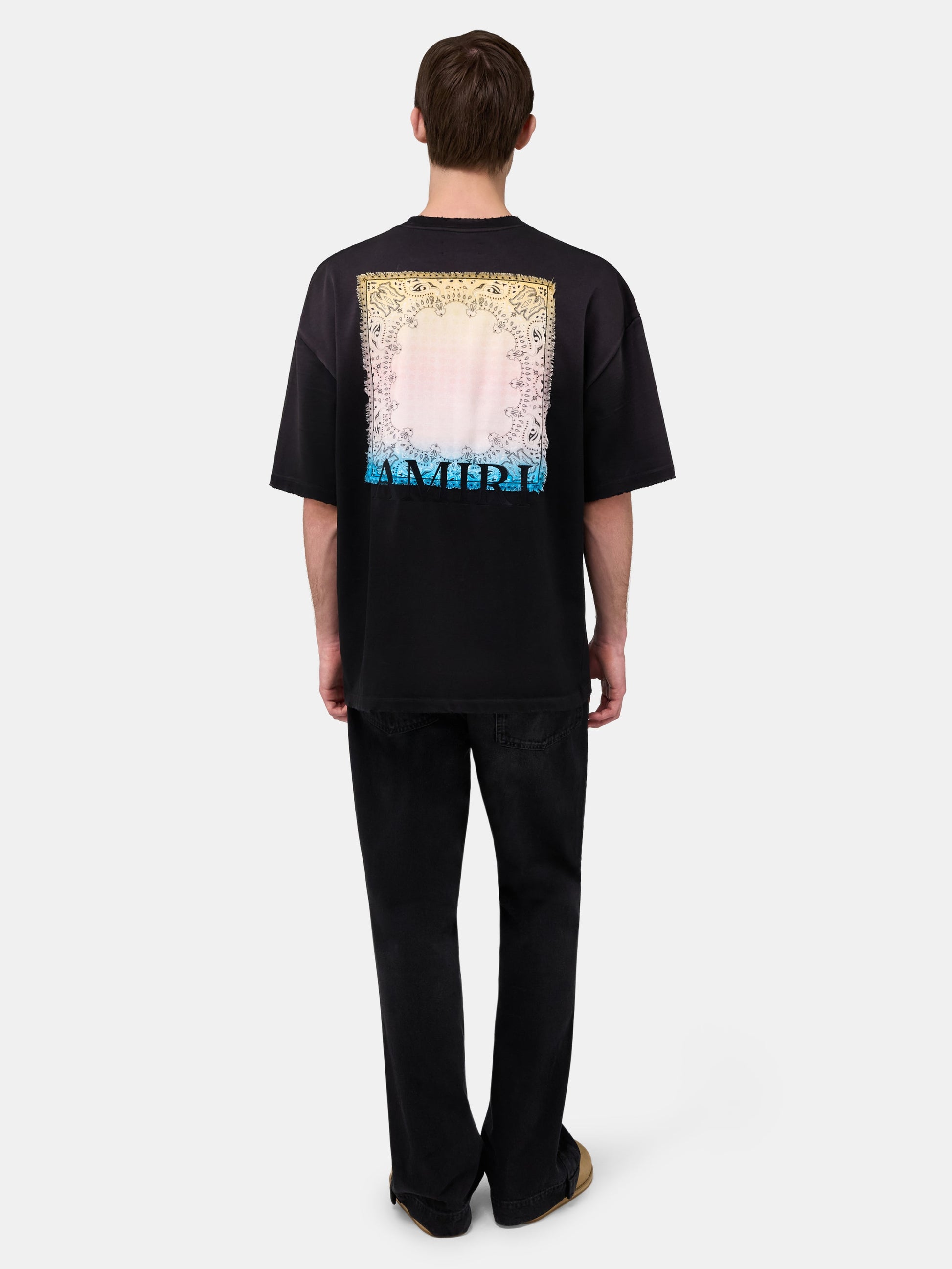 Bandana Patch Oversized Tee - Black | Amiri Value