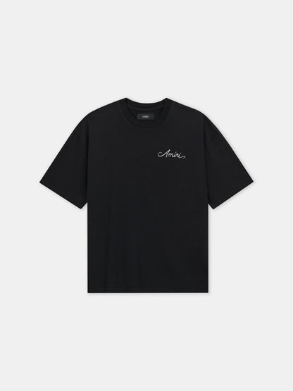 Ma Quad Checkerboard Oversized Tee - Black | Amiri Affordable