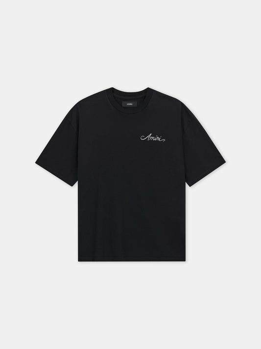 Ma Quad Checkerboard Oversized Tee - Black | Amiri Affordable