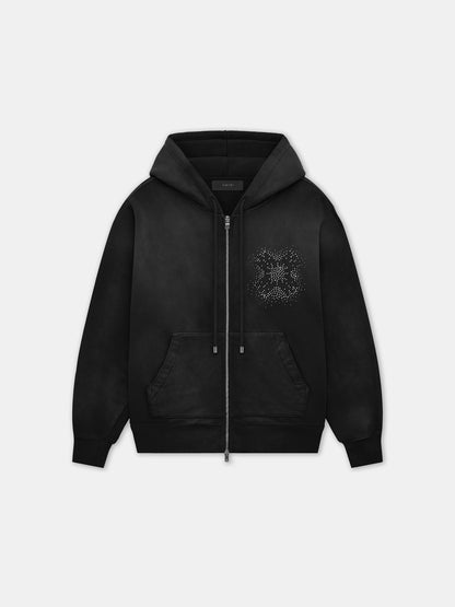 Ma Quad Crystal Zip Hoodie - Black | Amiri Special Offer