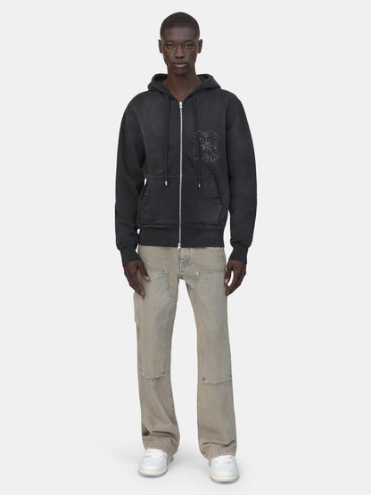 Ma Quad Crystal Zip Hoodie - Black | Amiri Special Offer