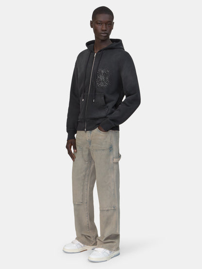 Ma Quad Crystal Zip Hoodie - Black | Amiri Special Offer