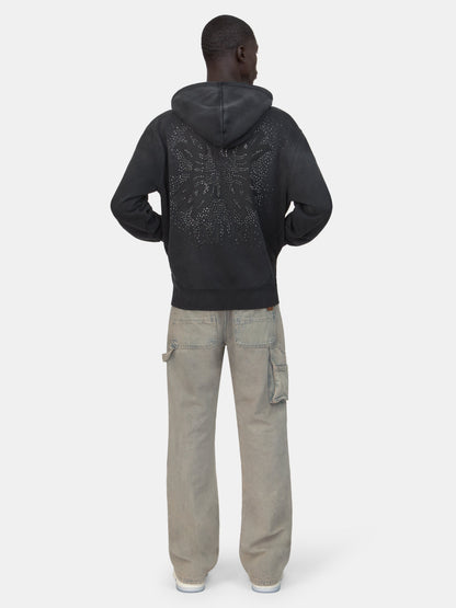 Ma Quad Crystal Zip Hoodie - Black | Amiri Special Offer