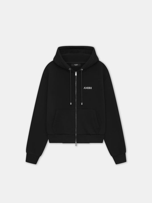 Relaxed Zip Up Hoodie - Black | Amiri Best Seller