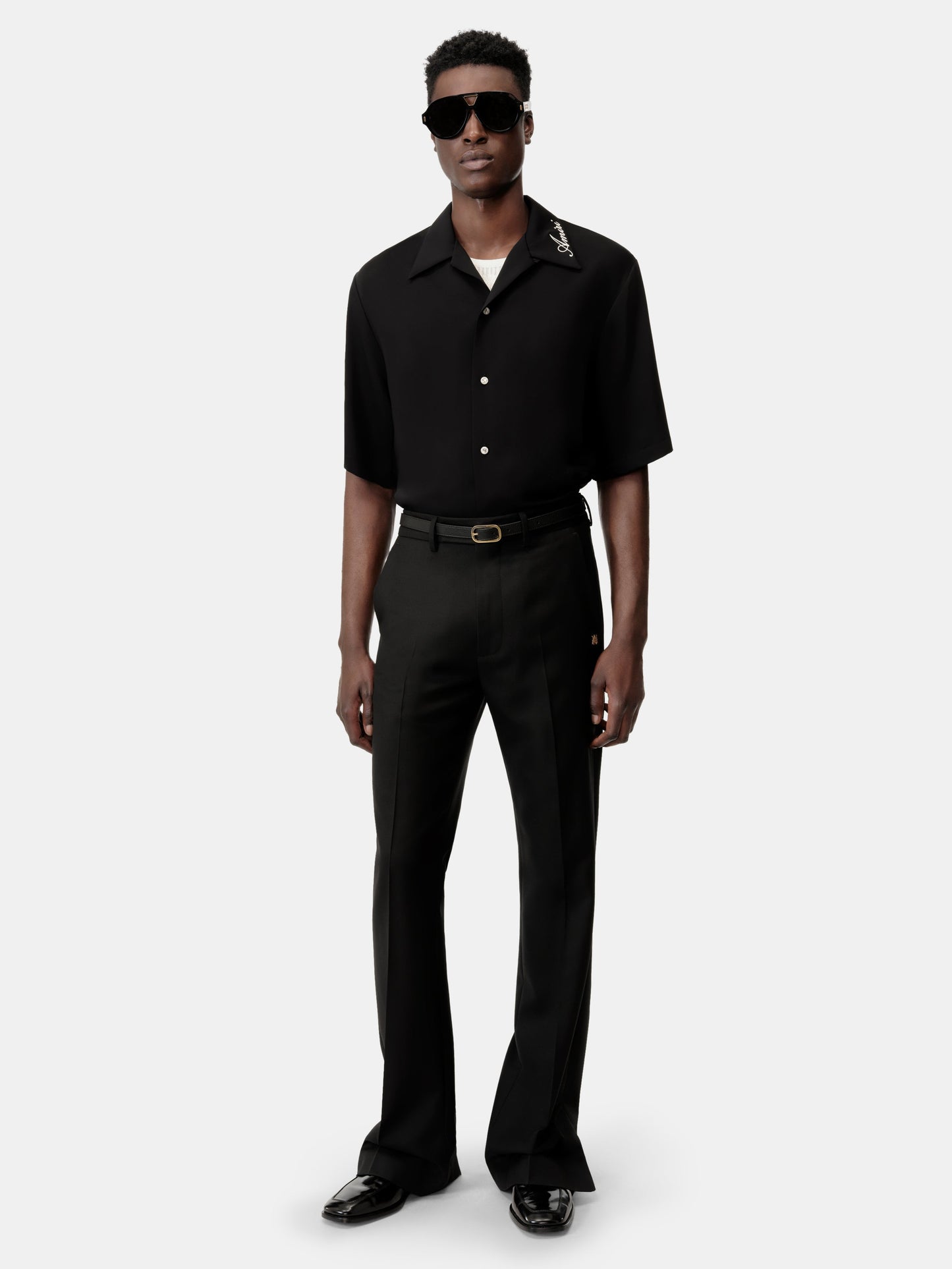 Amiri Camp Shirt - Black | Amiri Special Offer