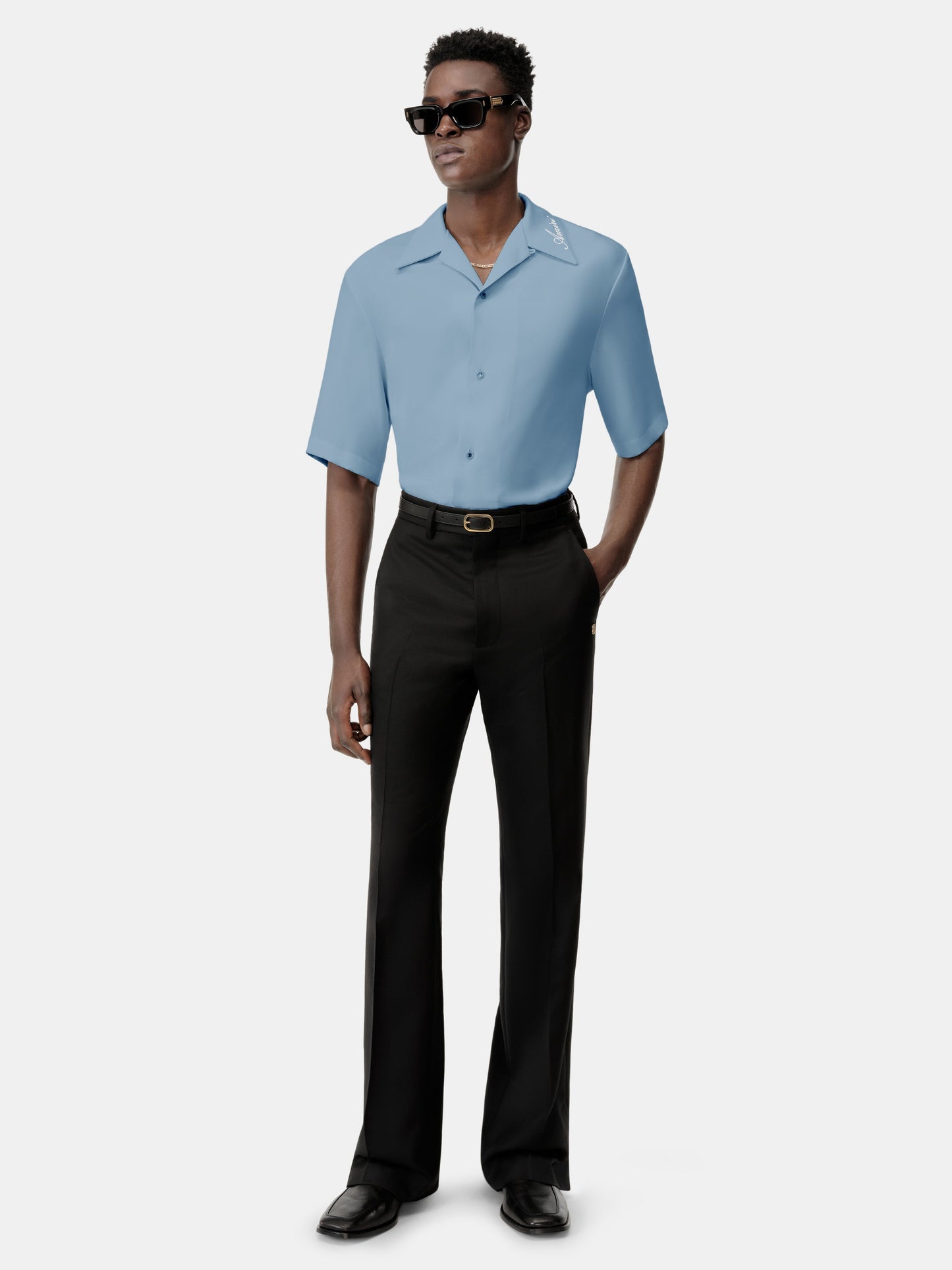 Amiri Camp Shirt - Ashley Blue | Amiri Featured