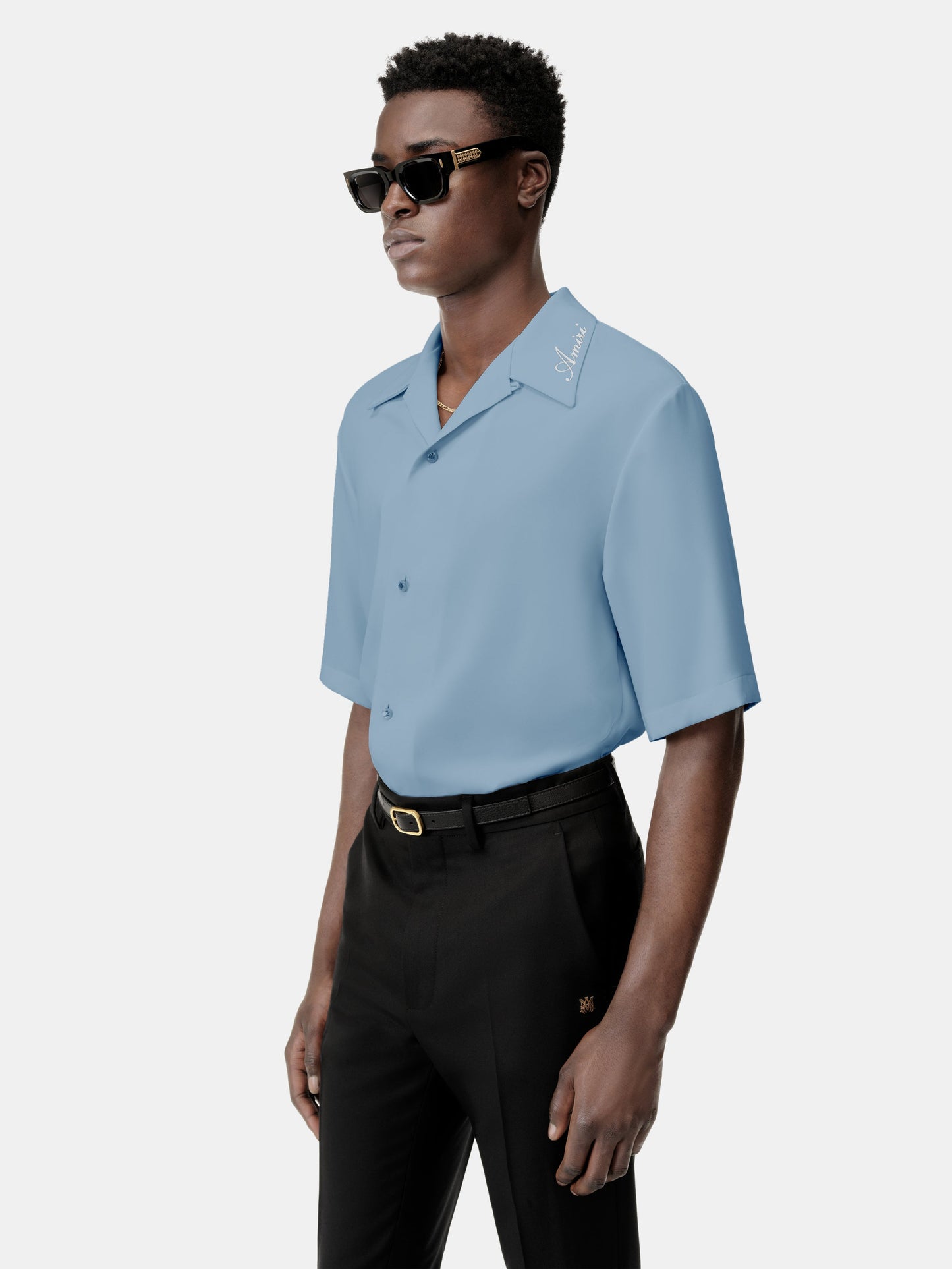 Amiri Camp Shirt - Ashley Blue | Amiri Featured