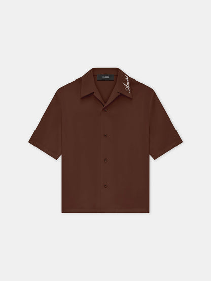 Amiri Camp Shirt - Chocolate | Amiri Popular Choice
