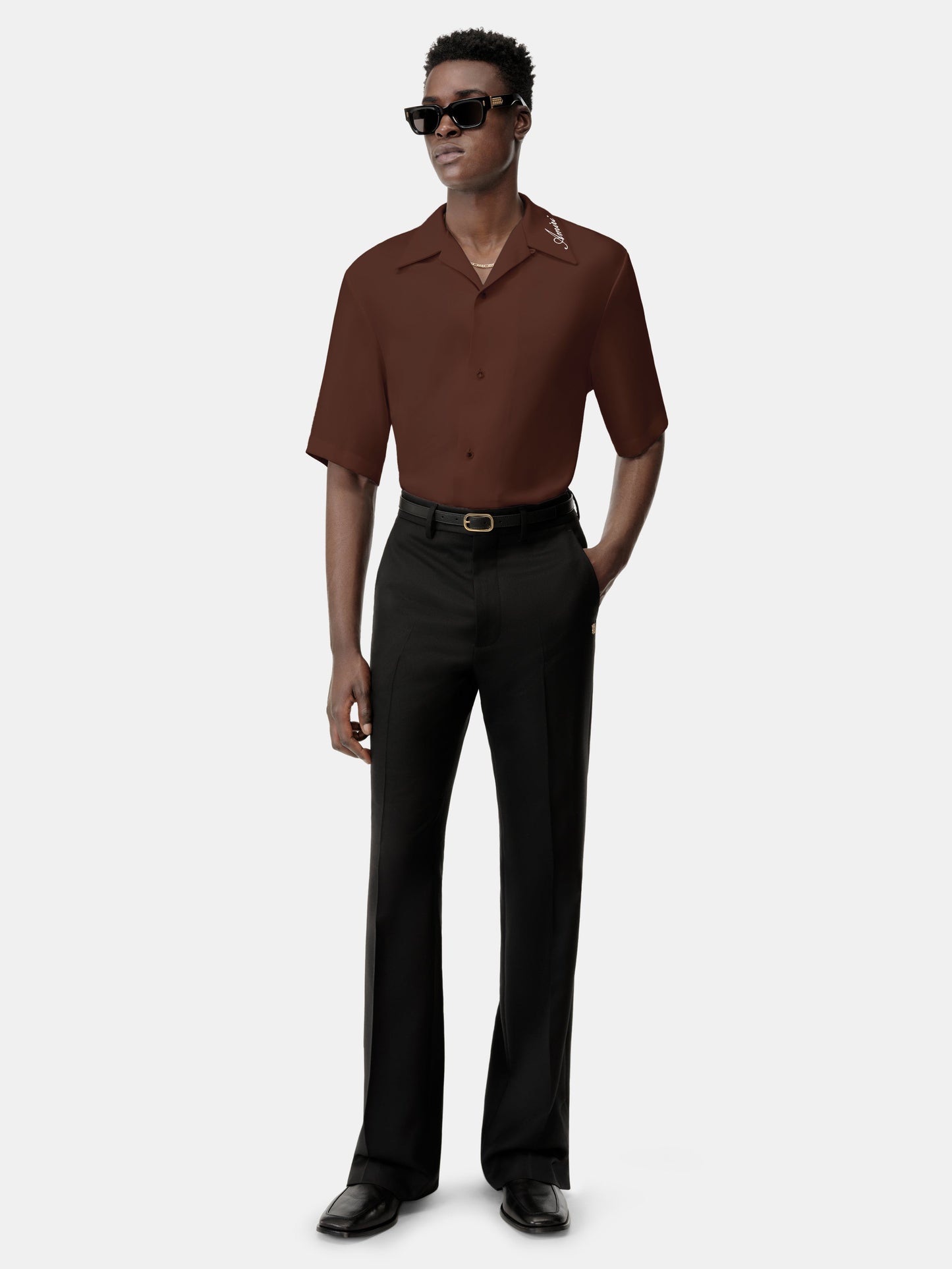 Amiri Camp Shirt - Chocolate | Amiri Popular Choice
