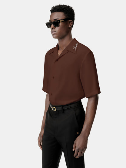 Amiri Camp Shirt - Chocolate | Amiri Popular Choice