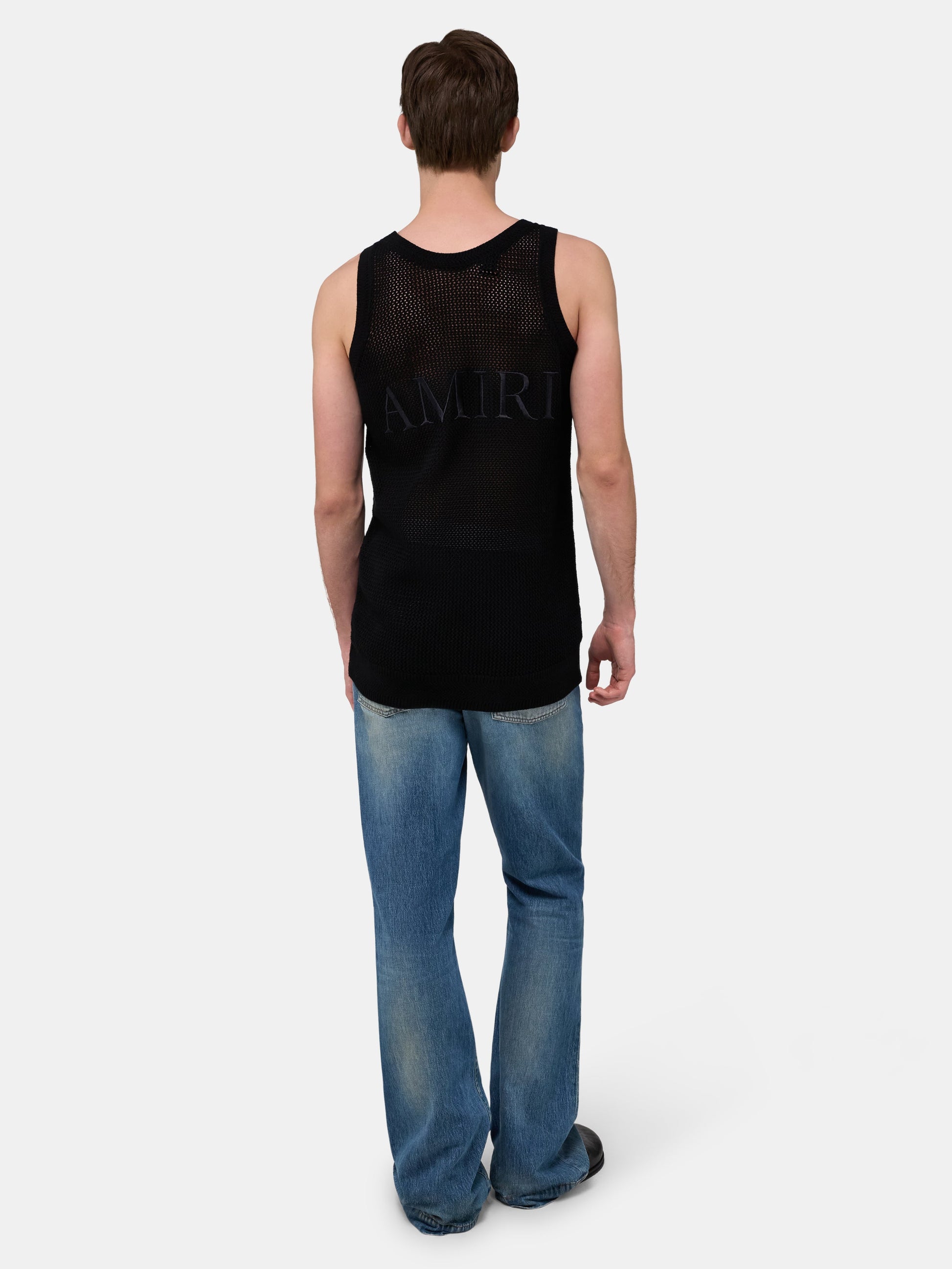 Amiri Knit Mesh Tank - Black | Amiri Online