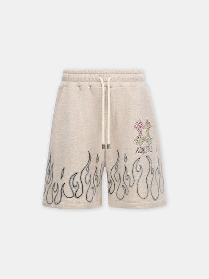 Ma Quad Flames Sweatshort - Ivory | Amiri Featured