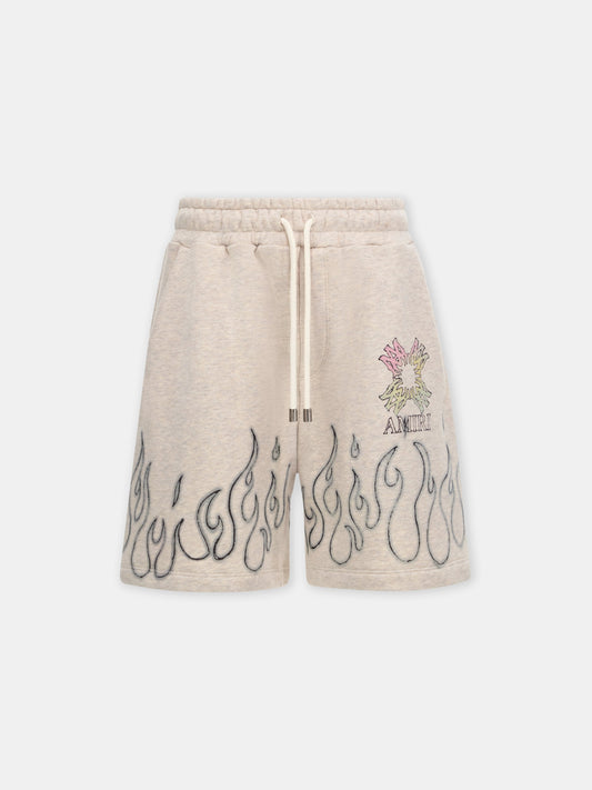 Ma Quad Flames Sweatshort - Ivory | Amiri Featured