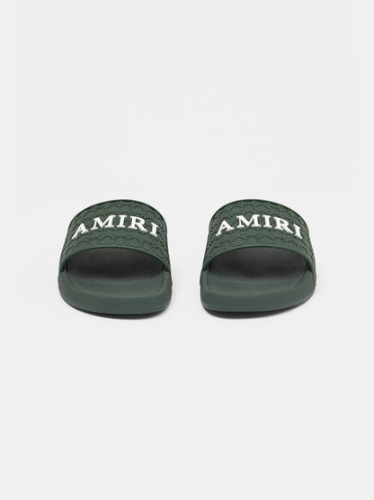 Ma Quad Pool Slide - Dark Sage | Amiri Sale