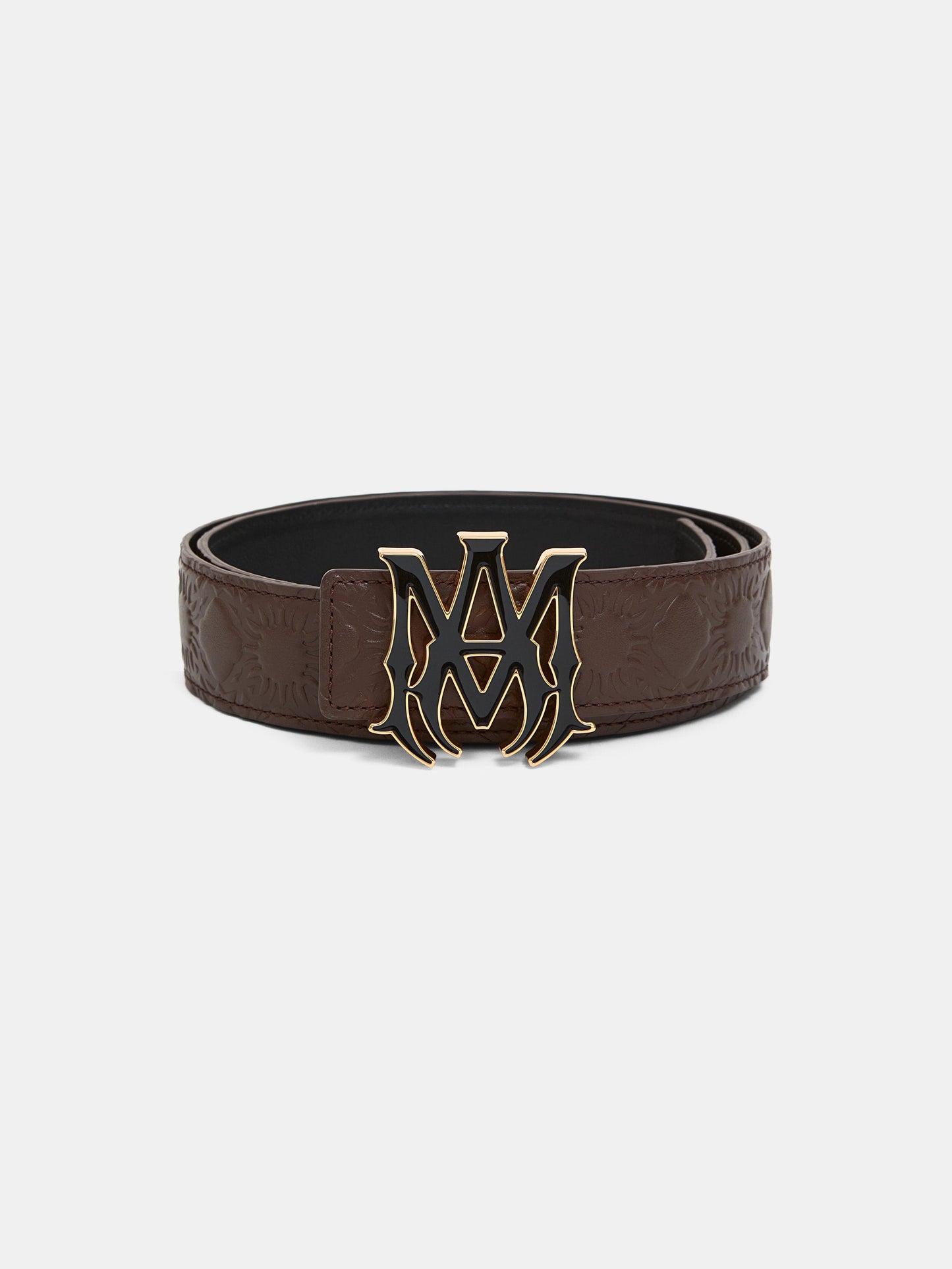 Ma Quad Leather 4cm Belt - Dark Brown | Amiri Sale
